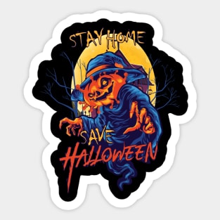 Stay home save halloween Sticker